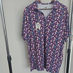 Stylish Purple Patterned Men's Polo by